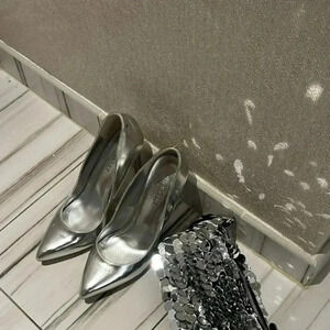 Shoe Cult by Nastygal Silver/ Metalic Heels